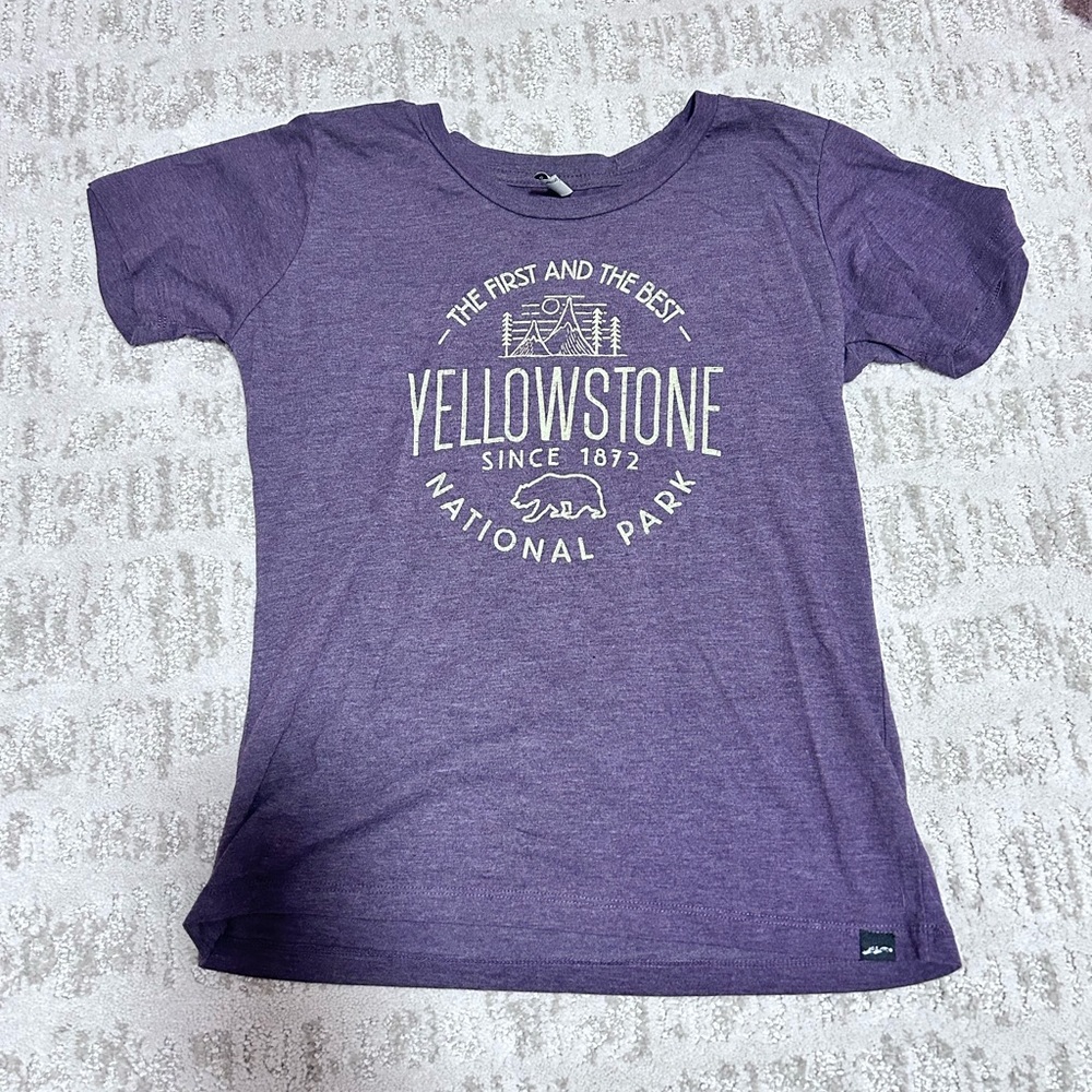 Purple Yellowstone tour shirt